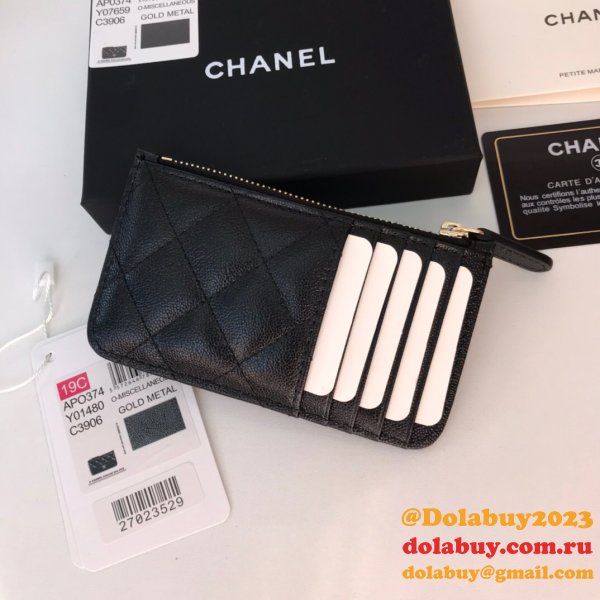 Replica CC Wallets and cardholders Designer AP0374 Black