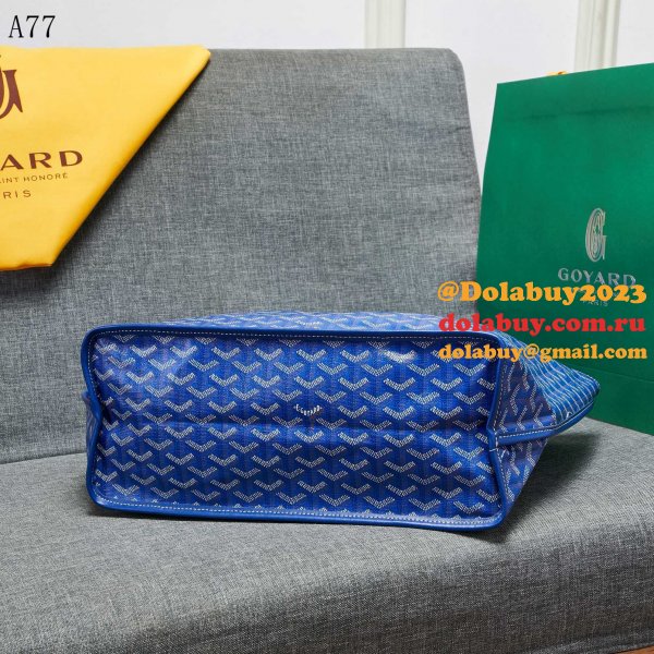 AAA+ Goyard Classic Chevron St. Louis PM Totes Blue Bags