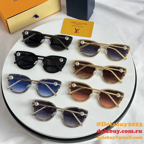 Luxury Replica Pearl Cat Eye Sunglasses Sale