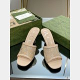 Mid-Heel Slide Sandal Gucci Monogrammed Replica Shoes