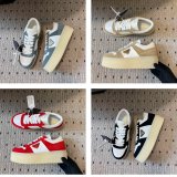 Prada Downtown Bold Nappa Leather And Suede Sneakers