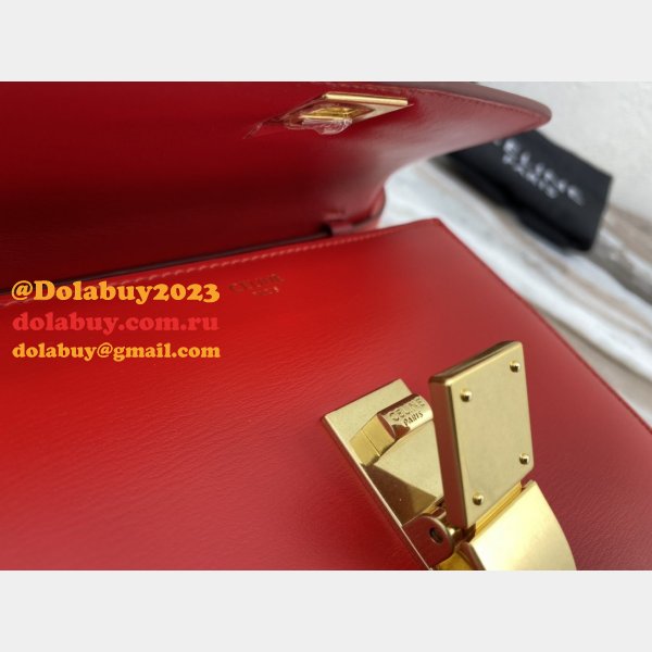 Celine Replicas Teen Classic Box Red Bag