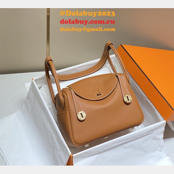 Replica Brown Hermes Lindy 26cm Bags Sale Outlet Online