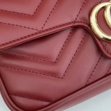 Gucci Replica GG Marmont Mini Crossbody Luxury 751526 Red Bag