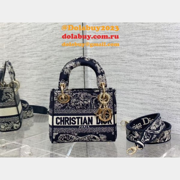 Christian Dior Copy Lady 1:1 17CM Mirror Designer Bag